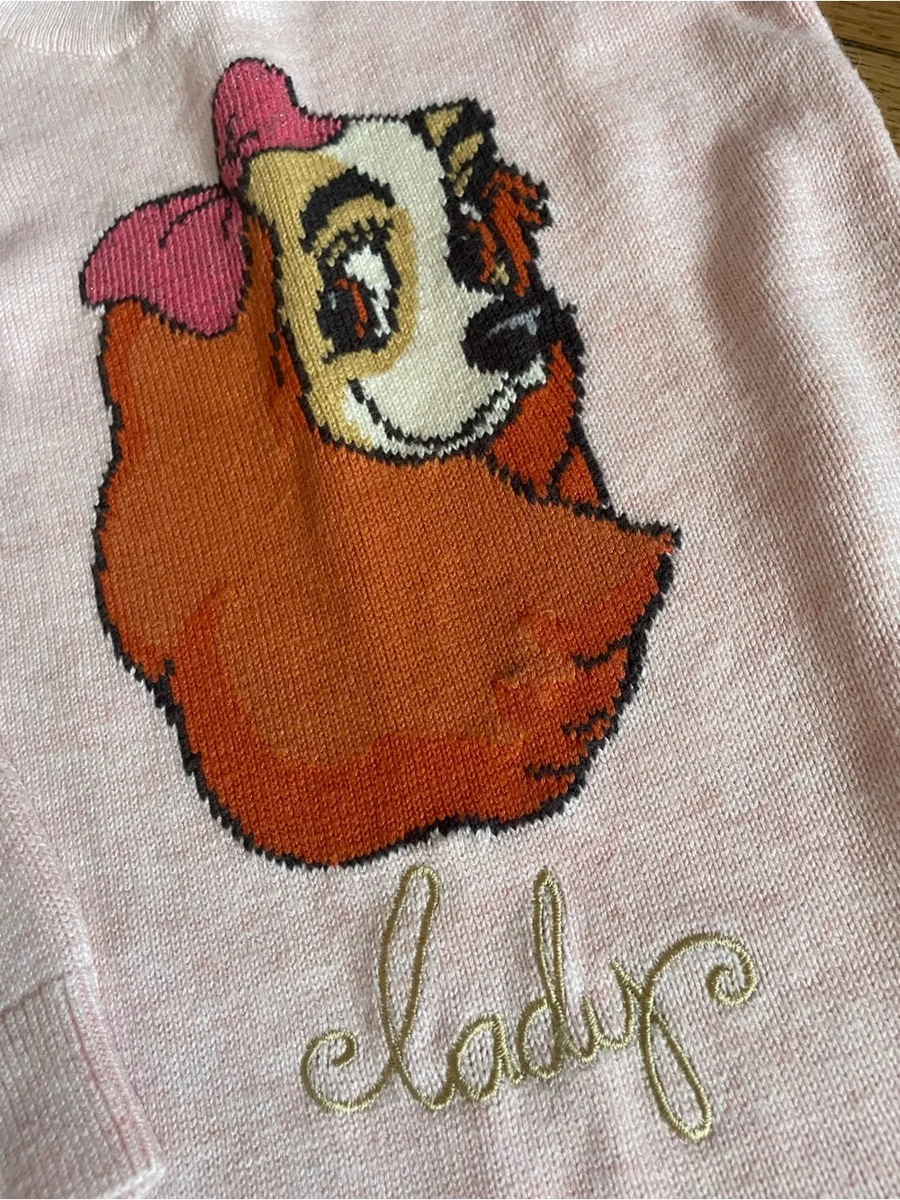 GAP Disney Pink Knit Dress GIRLS 4 Lady and Tramp sweater